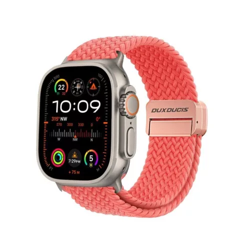 DUX DUCIS óraszíj MIXTURE PRO stretchable braided Apple Watch 38/ 40/ 41 mm, guava