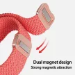DUX DUCIS óraszíj MIXTURE PRO stretchable braided Apple Watch 38/ 40/ 41 mm, guava