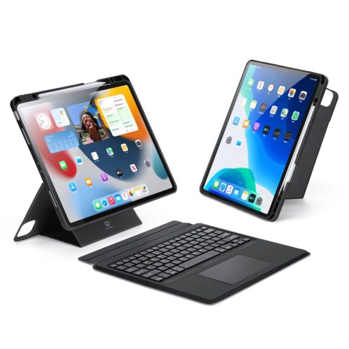 Dux Ducis DK Series Bluetooth Keyboard tok Apple iPad Pro 12.9 (2020/2021/2022) tok billentyűzettel, fekete