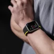 Dux Ducis Mágneses Apple Watch SE, 9, 8, 7, 6, 5, 4, 3, 2, 1 (41, 40, 38 mm) óraszíj (LD verzió), fekete, sárga