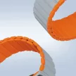Dux Ducis Mágneses Apple Watch SE, 9, 8, 7, 6, 5, 4, 3, 2, 1 (41, 40, 38 mm) óraszíj (LD verzió), szürke, narancssárga