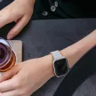 Dux Ducis Mágneses Apple Watch SE, 9, 8, 7, 6, 5, 4, 3, 2, 1 (41, 40, 38 mm) óraszíj (LD verzió), szürke, narancssárga
