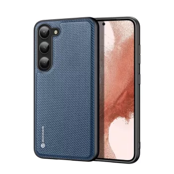   Dux Ducis Fino tok Samsung Galaxy S23 Plus tok, szilikon kerettel,kék