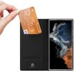 Dux Ducis Skin Pro oldalra nyíló tok Samsung Galaxy S23 Ultra Flip Card Wallet Stand, fekete