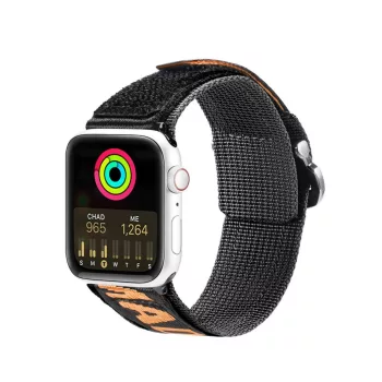   Dux Ducis óraszíj (kültéri változat) Apple Watch Ultra óraszíj, SE, 9, 8, 7, 6, 5, 4, 3, 2, 1 (49, 45, 44, 42 mm) Nylon szalag karkötő, fekete, narancssárga