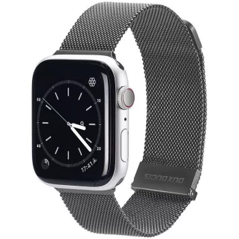   DUX DUCIS óraszíj MILANESE stailess steel magnetic Apple Watch 38/ 40/ 41 mm szürke