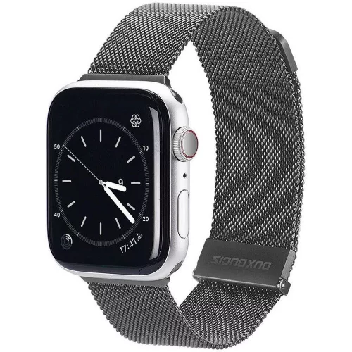 DUX DUCIS óraszíj MILANESE stailess steel magnetic Apple Watch 38/ 40/ 41 mm szürke