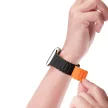 Dux Ducis óraszíj (Armorozott verzió) Apple Watch SE óraszíj, 9, 8, 7, 6, 5, 4, 3, 2, 1 (41, 40, 38 mm) szilikon mágneses szalag karkötő, fekete, narancssárga