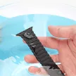 Dux Ducis óraszíj (Armorozott verzió) Apple Watch SE óraszíj, 9, 8, 7, 6, 5, 4, 3, 2, 1 (41, 40, 38 mm) szilikon mágneses szalag karkötő, fekete, narancssárga