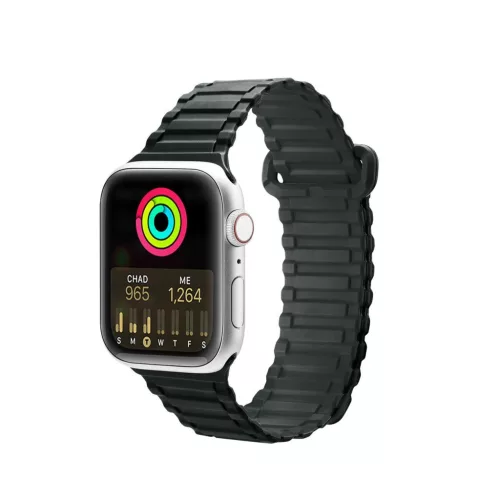 Dux Ducis óraszíj (Armor Version) óraszíj Apple Watch Ultra, SE, 9, 8, 7, 6, 5, 4, 3, 2, 1 (49, 45, 44, 44, 42 mm) szilikon mágneses óraszíj karkötő, zöld