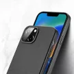 Dux Ducis Grit Leather iPhone 14 Plus Elegant Faux Leather Cover (MagSafe Compatible) tok, fekete