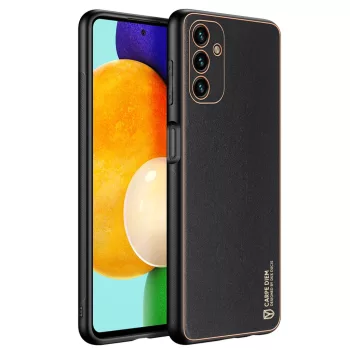   Dux Ducis Yolo elegant cover made of ecological leather Samsung Galaxy A13 5G, tok, fekete