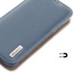 Dux Ducis Hivo Leather Flip Cover eredeti bőr oldalra nyíló tok kártyatartóval Samsung Galaxy S22 Plus, kék