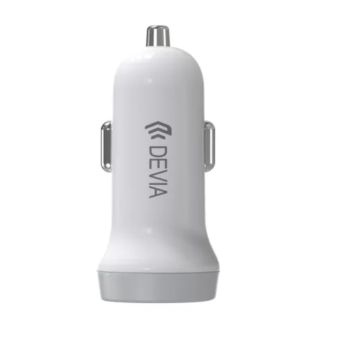 Devia autós töltő Smart 2x USB 3,1A, fehér