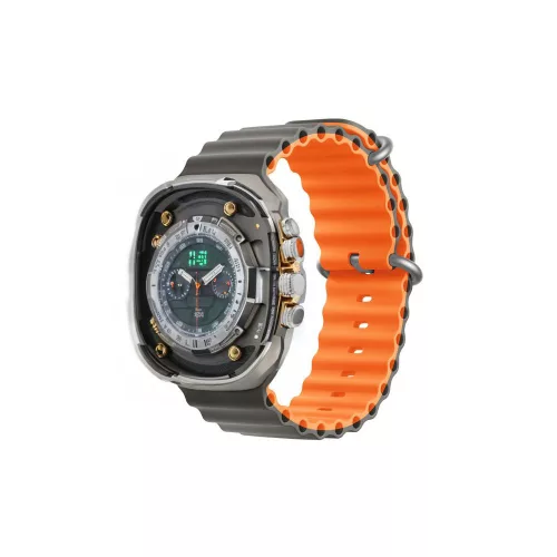 Devia óraszíj Deluxe Sport6 Apple Watch 38mm/ 40mm/ 41mm, szürke, narancssárga