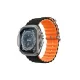 Devia óraszíj Deluxe Sport6 Apple Watch 42mm/ 44mm/ 45mm/ 49mm, fekete, narancssárga