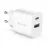 Devia hálózati töltő Smart PD 1x USB-C 1x USB 20W, fehér