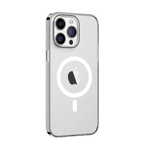Comma case Hard Jacket Mag MagSafe hátlap, antibakteriális tok iPhone 15, átlátszó
