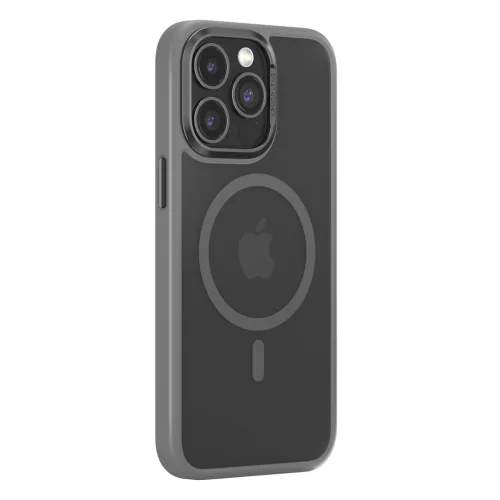 Comma case Joy Elegant Mag MagSafe hátlap, tok iPhone 15 Plus, szürke