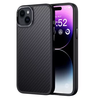   Comma case Kevlar Mag MagSafe hátlap, tok iPhone 15 Plus, fekete