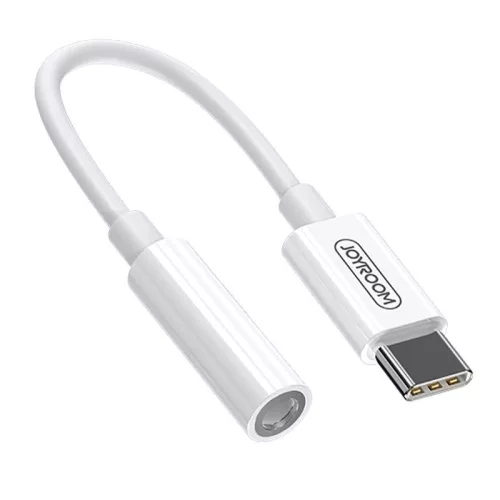 Joyroom SH-C1 fejhallgató mini jack 3,5 mm (female)/USB-C (male) adapter, fehér