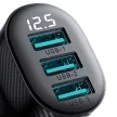 Joyroom JR-CCD03 3.4A autós töltő with 3x USB-A display, fekete