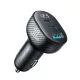 Joyroom JR-CCD04 30W 2x USB-C USB-A autós töltő kijelzővel, fekete