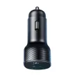 Joyroom JR-CCD04 30W 2x USB-C USB-A autós töltő kijelzővel, fekete