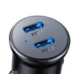 Joyroom JR-CCN06 30W 2x USB-C mini autós töltő metal, fekete