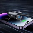 Joyroom JR-CCN06 30W 2x USB-C mini autós töltő metal, fekete