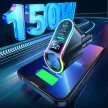 Joyroom fast autós töltő 4in1 USB-A QC3.0 / 2xUSB-C PD 150W, fekete (JR-CL21)