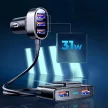 Joyroom fast autós töltő 5x USB 6.2 A with extension kábel, fekete (JR-CL03)