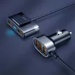 Joyroom fast autós töltő 5x USB 6.2 A with extension kábel, fekete (JR-CL03)