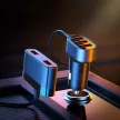 Joyroom fast autós töltő 5x USB 6.2 A with extension kábel, fekete (JR-CL03)