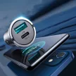 Joyroom fast autós töltő USB Type C / USB 45 W 5 A Power Delivery Quick Charge 3.0 AFC SCP , szürke (C-A35)