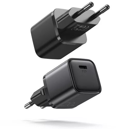 Joyroom fast hálózati töltő USB Type C 20W Power Delivery Quick Charge 3.0 AFC, fekete (L-P202)