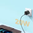 Joyroom fast hálózati töltő USB Type C 20W Power Delivery Quick Charge 3.0 AFC, fekete (L-P202)
