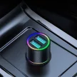 Joyroom autós töltő 2 x USB háttérvilágítással 24W, fekete (JR-CL10)