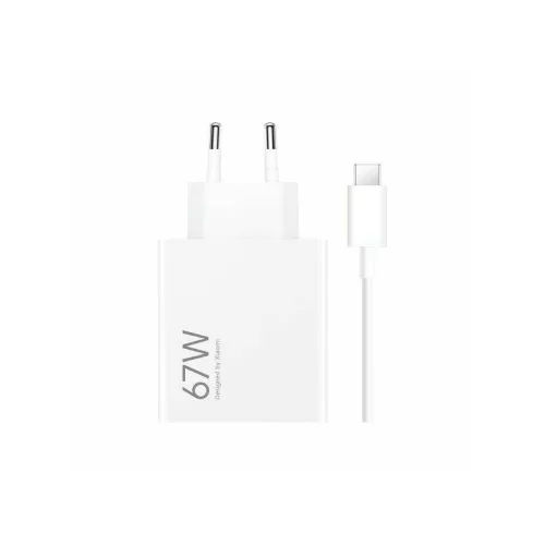 Xiaomi gyári töltő USB-A 67W (MDY-12-EH) + USB-C kábel 6.2A (dobozos),1m fehér
