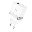 HOCO hálózati töltő USB A + Typ C PD QC3.0 3A 30W N21, fehér