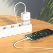HOCO hálózati töltő USB A + Typ C PD QC3.0 3A 30W N21, fehér