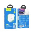HOCO hálózati töltő 2 x Type C + USB A QC PD 65W GaN N30, fehér