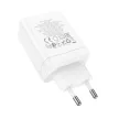HOCO hálózati töltő 2 x Type C + USB A PD QC3.0 3A 35W N33, fehér