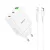 HOCO hálózati töltő 2 x Type C + USB A + kábel Type C to Lightning PD QC3.0 3A 35W N33, fehér