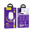 HOCO hálózati töltő 2 x Type C + USB A + kábel Type C to Lightning PD QC3.0 3A 35W N33, fehér