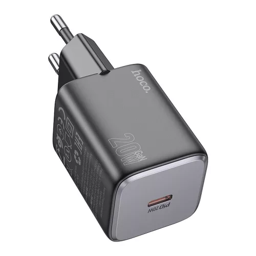 HOCO hálózati töltő Type C QC PD 20W N40, fekete