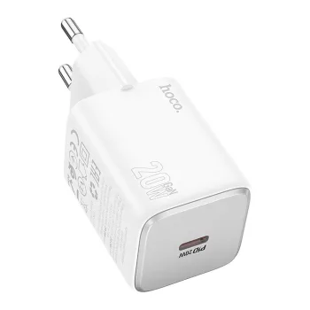 HOCO hálózati töltő Type C QC PD 20W N40, fehér