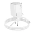 HOCO hálózati töltő Type C + kábel Type C to Lightning QC PD 20W N40, fehér