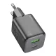 HOCO hálózati töltő USB A + Type C PD QC 3A 20W N41, fekete