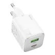 HOCO hálózati töltő USB A + Type C PD QC 3A 20W N41, fehér